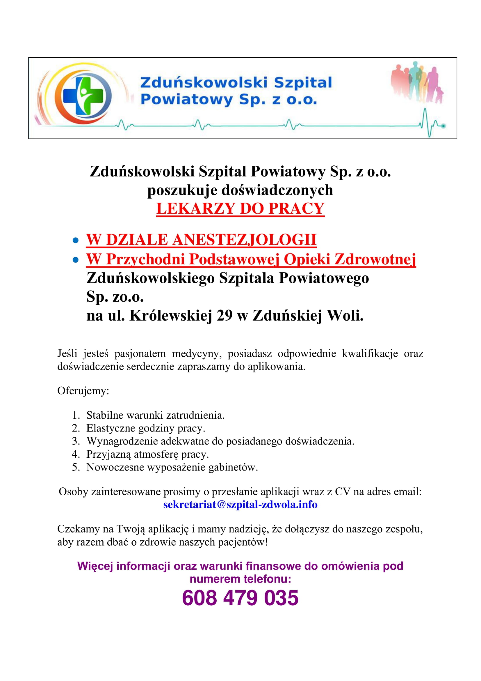 Oferta Pracy Anestezjolog